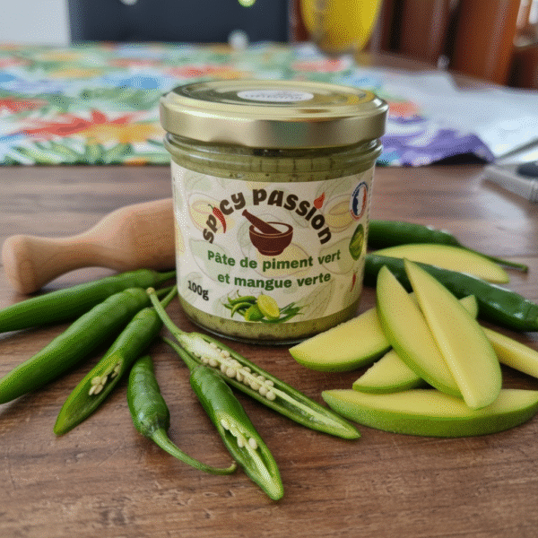 image (81) (1) Pâte de piment vert et mangue vert. 100g