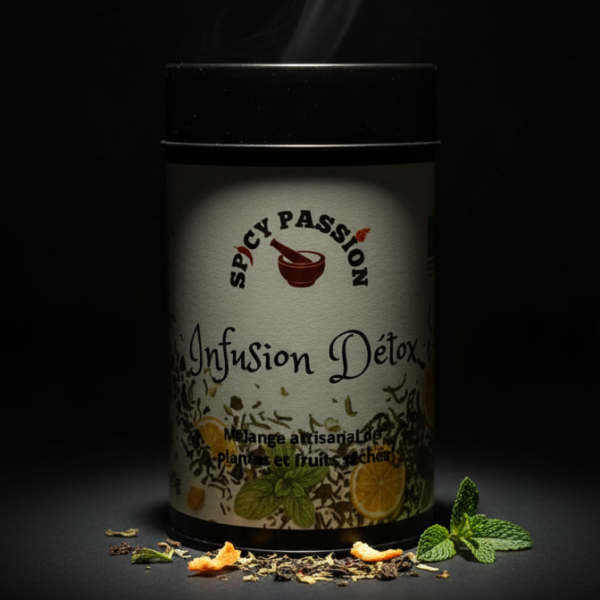 Infusion Détox - Thé vert china Sencha, citronnelle, gingembre et citron - 75g