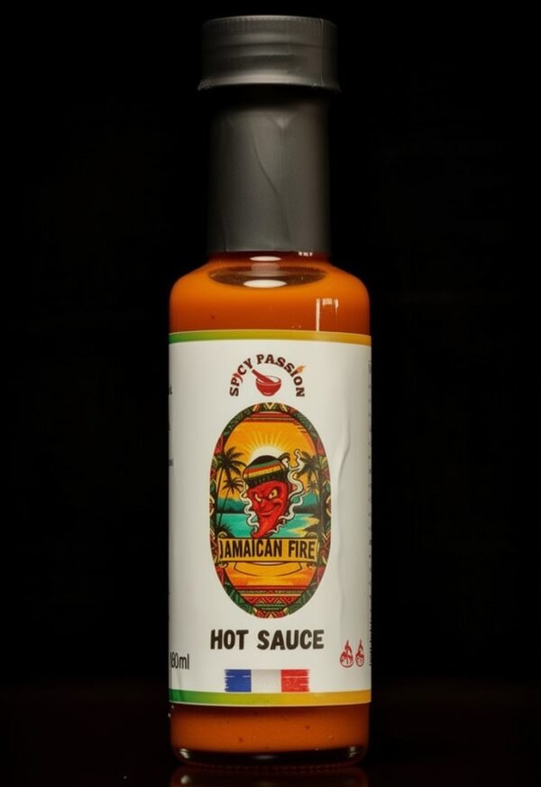 FLUX-2026-05-05-22-57-06 Jamaican Fire - 100 ml. Hot sauce